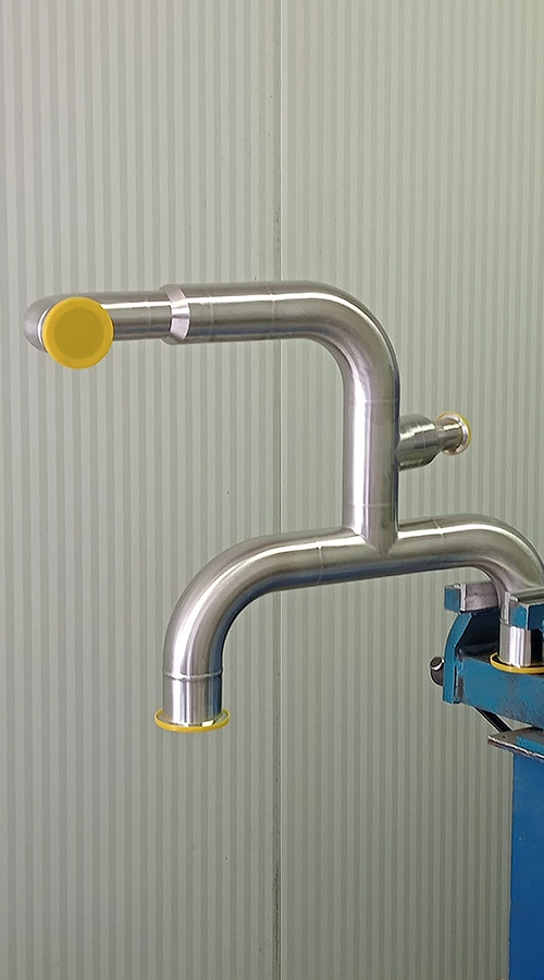 Collettore in acciaio inox prefabbricato per impianti Clean Utilities realizzato da CO.I.M.