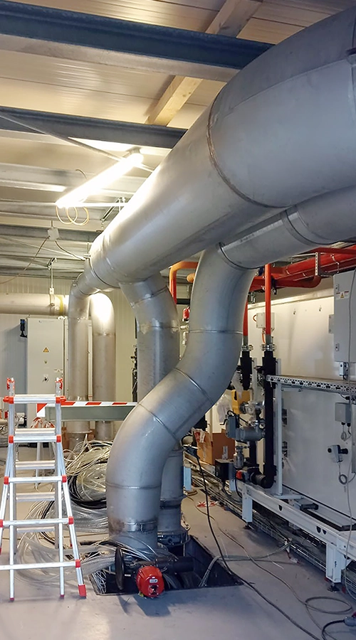 Impianto HVAC con rete di canalizzazioni industriali realizzato da CO.I.M.