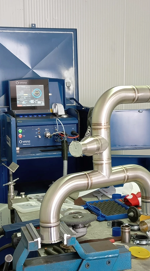 Prefabbricazione di piping in acciaio inox con saldatura orbitale realizzata da CO.I.M.