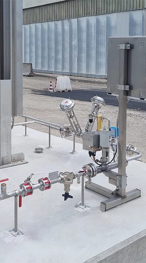 Strumentazione di misura e valvole in acciaio inox per impianto Clean Utilities realizzato da CO.I.M.